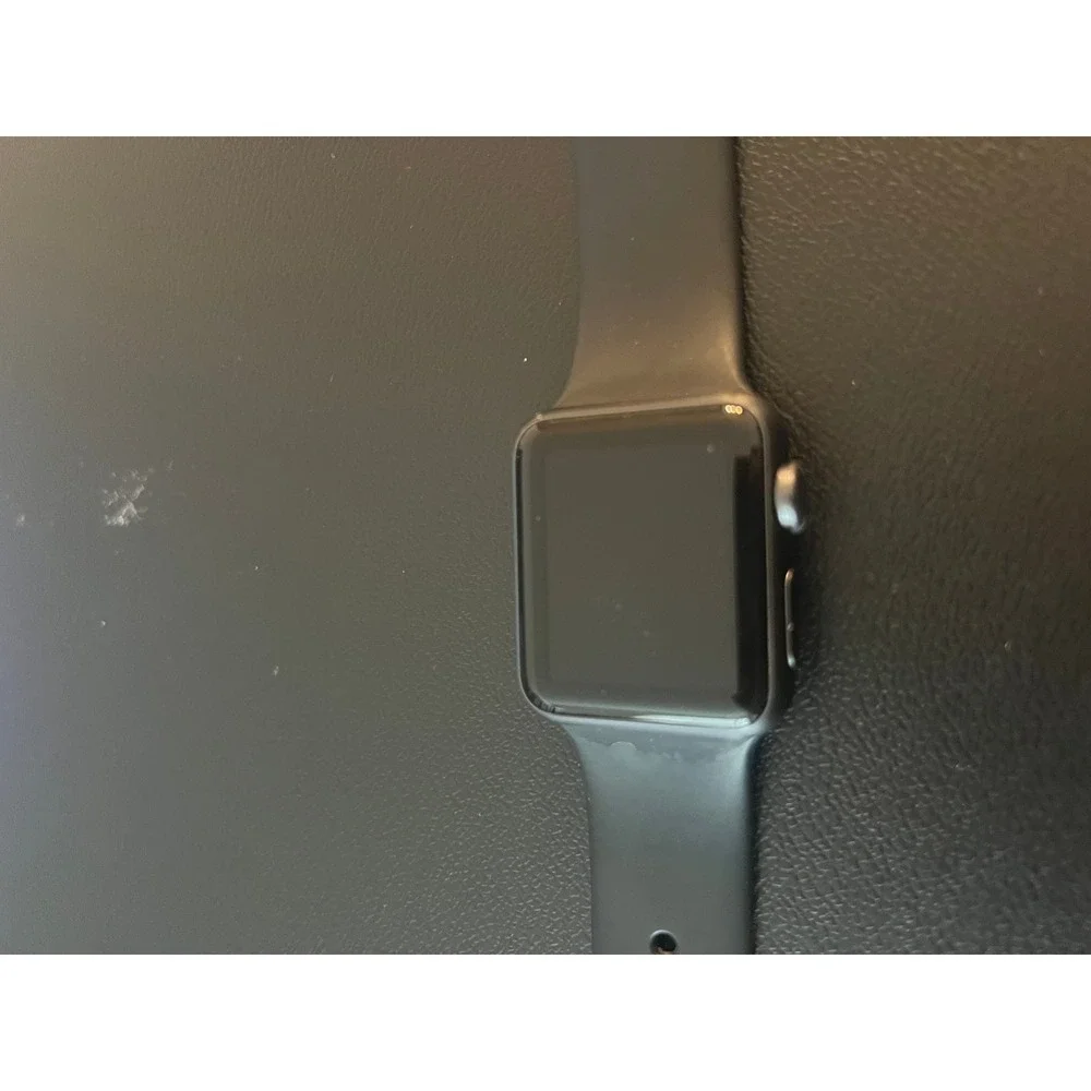 Apple Watch 1st Gen 38mm Space Gray Aluminum Case Black Sport Band 7000 Series